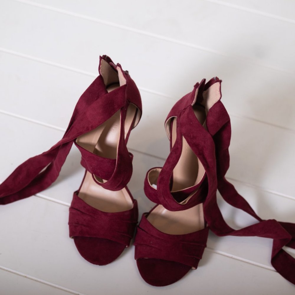 Ankle wrap heels